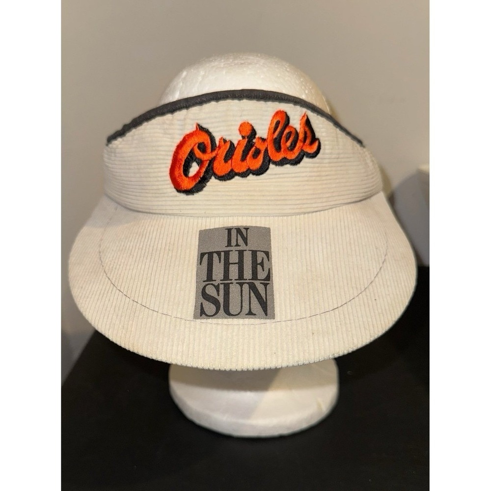 Vintage‎ 90s Baltimore Orioles MLB Corduroy Baltimore Sun Visor Hat